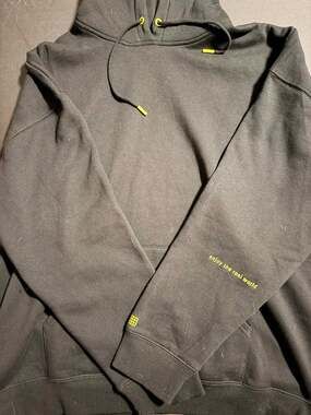 Gridlock 'Enjoy The Real World' Embroidered Hoodie Black XXL